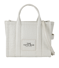 Medium Embossed The Tote Bag, Leather, Cream, RPK3242, S/DB, 2*